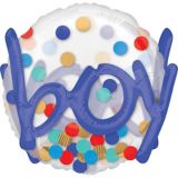 3D "Boy" Polka Dot Foil Balloon, Helium Inflation Included, 36-in | Amscannull