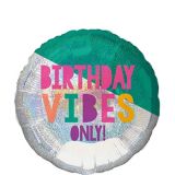 Prismatic Young and Fabulous Birthday Vibes Balloon, 28-in
