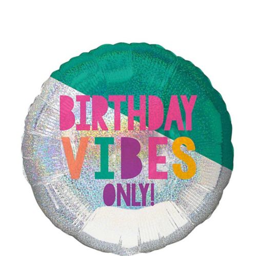 Prismatic Young and Fabulous Birthday Vibes Balloon, 28-in Product image