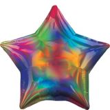 Irridescent Rainbow Star Balloon, 22-in