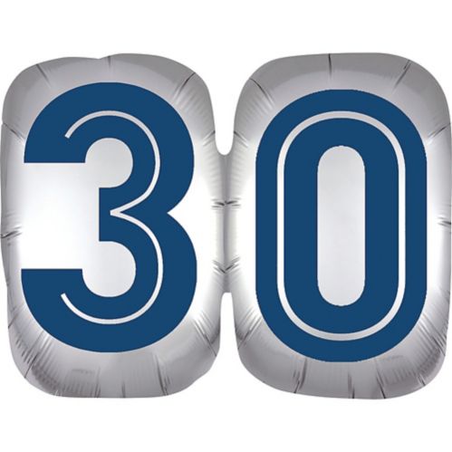 Ballon en aluminium rétro 30e anniversaire, gonflage à l’hélium inclus, 25 po Image de l’article