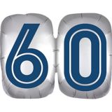 Ballon en aluminium rétro 60th Birthday, gonflage à l’hélium inclus, 25 po