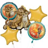 The Lion King Foil Balloon Bouquet for Birthday Party, Helium Inflation Included, 5-pc | Amscannull
