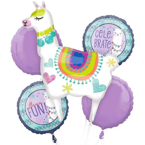 Llama Fun Balloon Bouquet, 5-pc Product image