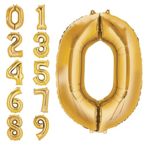 Gold Number Balloons, 34-in Product image