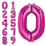 Pink Number Balloon, 34-in