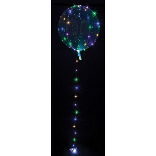 Crystal Clearz Multicolour Light-Up Clear Foil Balloon for Wedding/Birthday Party, Helium Inflation Included, 18-in Product image