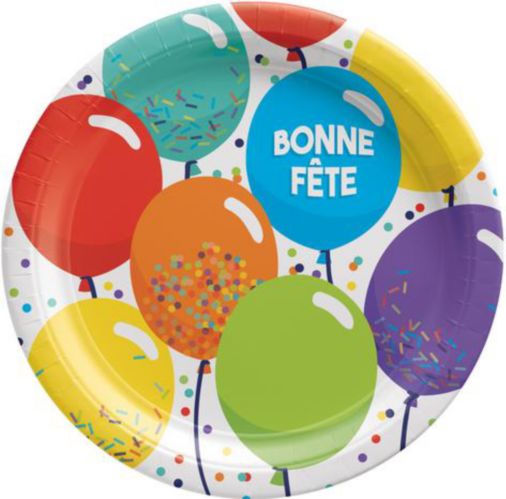 Bonne Fete Colourful Paper Plate, Birthday Parties,  7-in, 8-pk Product image