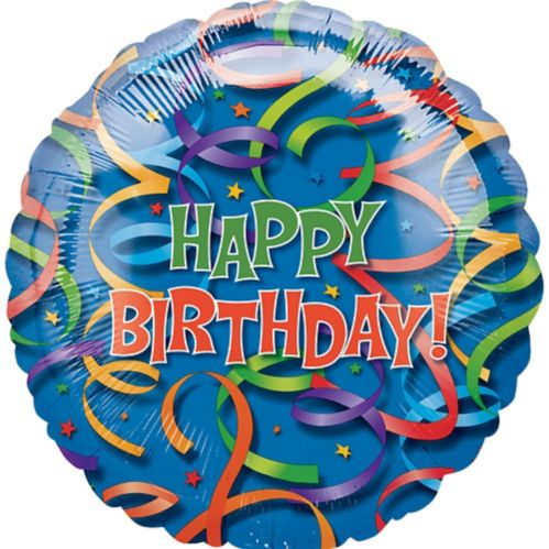 Happy Birthday Streamer Balloon, 36-in Product image
