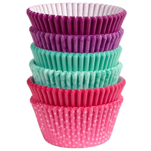Wilton Standard Baking Cups, Pink/Turquoise/Purple, 150-pk Product image