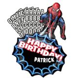 Ensemble de ballons en aluminium d’anniversaire Spiderman personnalisés, gonflage à l’hélium compris, 23 x 34 po | Anagram Int'l Inc.null