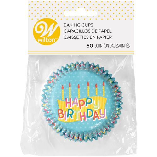 Wilton Happy Birthday Cupcake Liners, 50-pk Product image