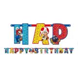 Banderole à lettres « Happy Birthday » Super Mario avec ajout d'âge | Nintendonull