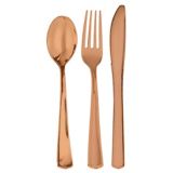 Premium Metallic Classic Handle Assorted Cutlery, 80-pc, Rose Gold | Amscannull