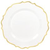 Premium Plastic Ornate Plates, 20-pk, 10.5-in, Gold | Amscannull