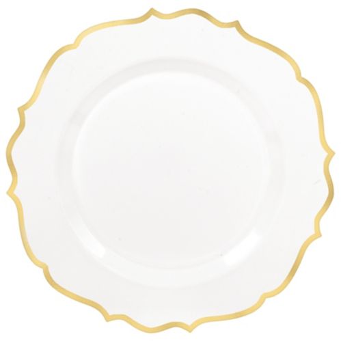 Premium Plastic Ornate Plates, 20-pk, 10.5-in, Gold Product image