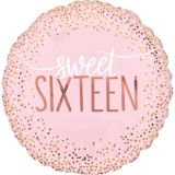 Ballon Sweet Sixteen, rose tendre et doré, 43 cm | Anagram Int'l Inc.null