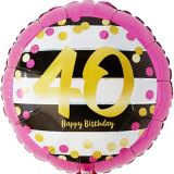 Prismatic Pink & Gold 40th Birthday Balloon, 17.5-in | Anagram Int'l Inc.null