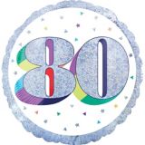Prismatic Rainbow 80th Birthday Balloon, 18-in | Anagram Int'l Inc.null