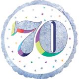 Prismatic Rainbow 70th Birthday Balloon, 18-in | Anagram Int'l Inc.null