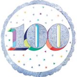 Prismatic Rainbow 100th Birthday Balloon, 18-in | Anagram Int'l Inc.null