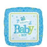Ballon Bienvenue Bebe Pour Petit Garcon 17 Po Party City