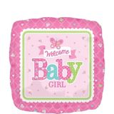 Welcome Baby Girl Foil Balloon, Helium Inflation Included, 17-in | Anagram Int'l Inc.null