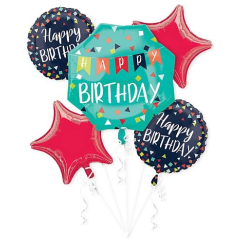 Une raison de célébrer le bouquet de ballons en aluminium pour la fête d’anniversaire, gonflage à l’hélium inclus, 5 pièces Image de l’article
