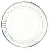 Premium Plastic Dot Plates, 20-pk, 7.5-in, Silver | Amscannull