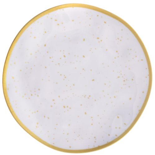 Plastic Melamine Appetizer Plate, 6.25-in, Gold Product image