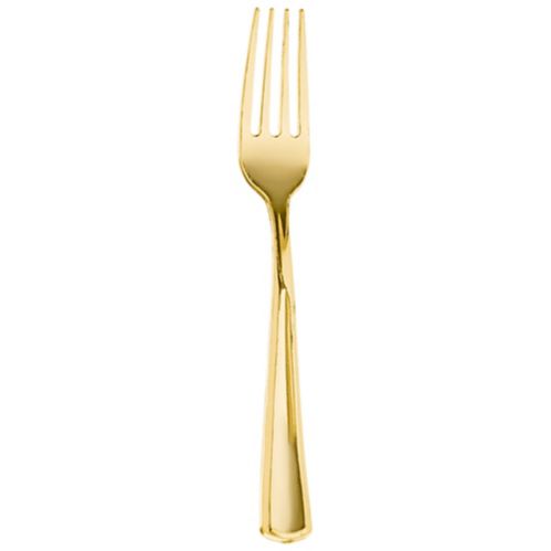 Premium Metallic Forks, 40-pk, Gold Product image