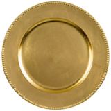 Premium Plastic Charger Plates, 4-pk, Gold | Amscannull