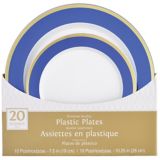 Border Plate Multipack, 20-pk, Royal Blue | Amscannull
