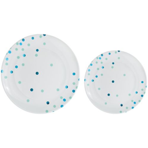 Polka Dot Plate Multipack, 20-pk, Blue Product image