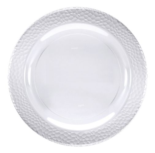 Plastic Hammered Plates, 10-in, 10-pk, Clear Product image