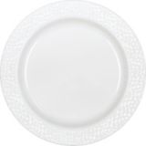 Plastic Hammered Plates, 10-in, 10-pk, White