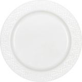Plastic Hammered Plates, 7.5-in, 10-pk, White