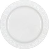 Hammered Plates, 9-in, 10-pk, White