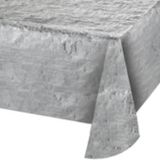 Sparkling Metallic Tablecover, Silver, 54-in-x-108-in