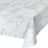 Plastic Table Cover, 54-in-x-108-in, Marble