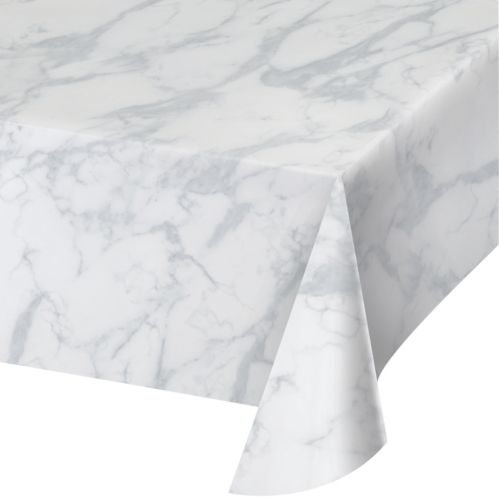 Plastic Table Cover, 54-in-x-108-in, Marble Product image