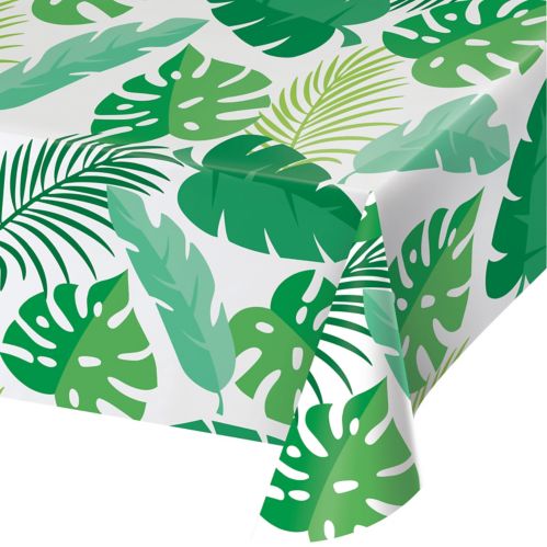 Plastic Table Cover, 54-in-x-108-in, Palm Leaves Product image