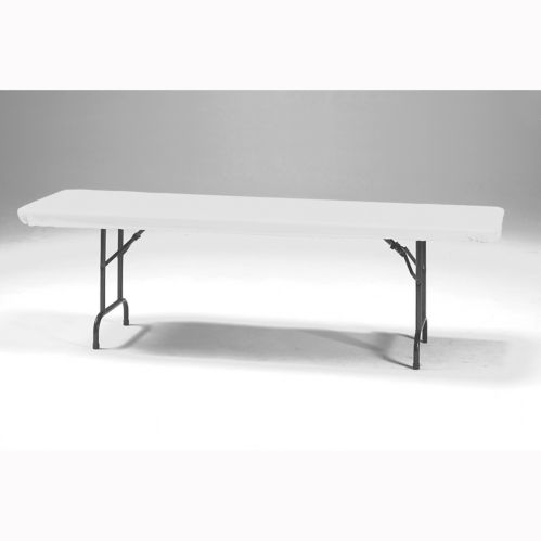 Stay-Put Tablecover, 30-in-x-96-in, White Product image