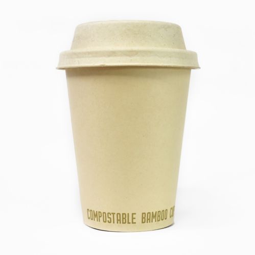 Compostable Bamboo Cups & Lids, 12-oz Product image