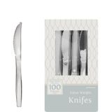 Plastic Knives, Silver, 100-pk | Amscannull
