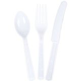 White Combo Cutlery Pack, 36-pc | Amscannull