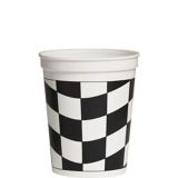 Checkered Stadium Cup, Black/White