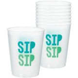Shimmering Party Frosted Stadium Cups, 8-pk | Amscannull