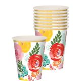 Bright Floral Cups, 8-pk | Amscannull