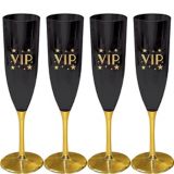 VIP Champagne Flutes, Metallic Gold, 4-pk | Amscannull